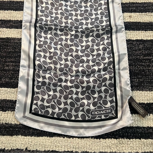 Coach Black and Gray Geometric Scarf - Picture 5 of 5